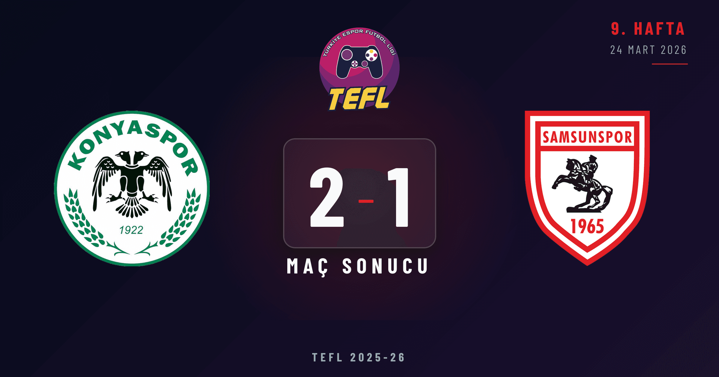 Konyaspor 2-1 Samsunspor