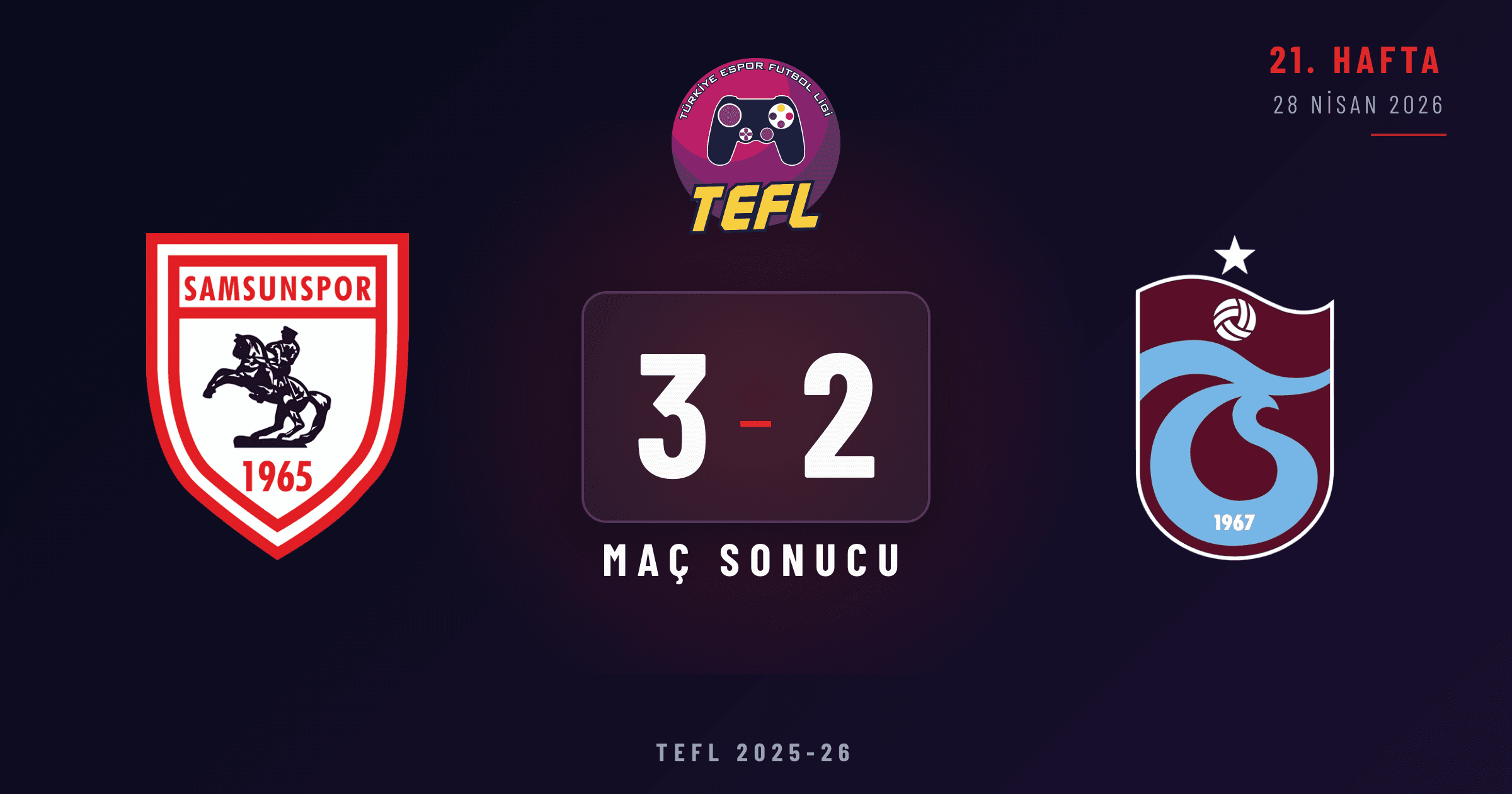 Samsunspor 3-2 Trabzonspor