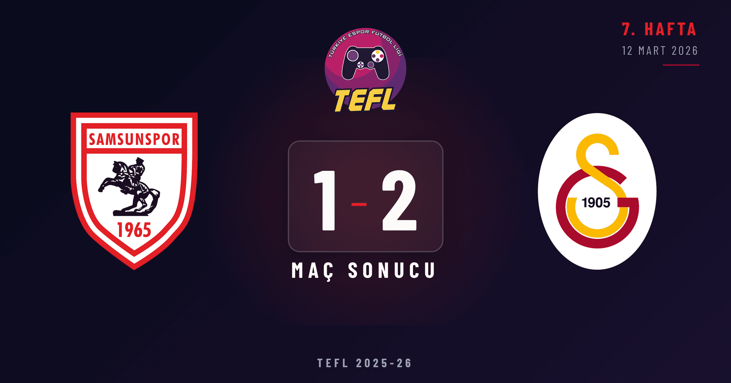 Samsunspor 1-2 Galatasaray Espor