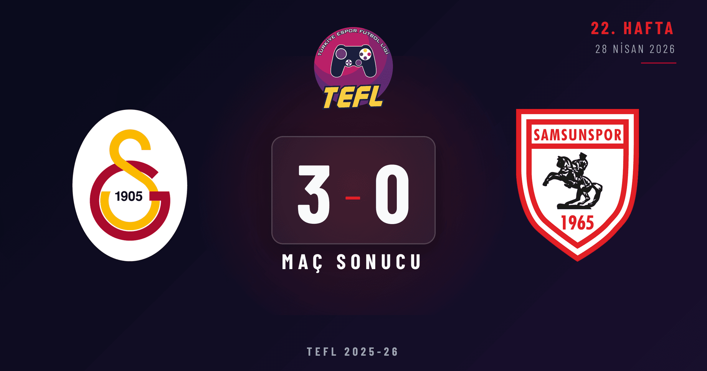 Galatasaray Espor 3-0 Samsunspor