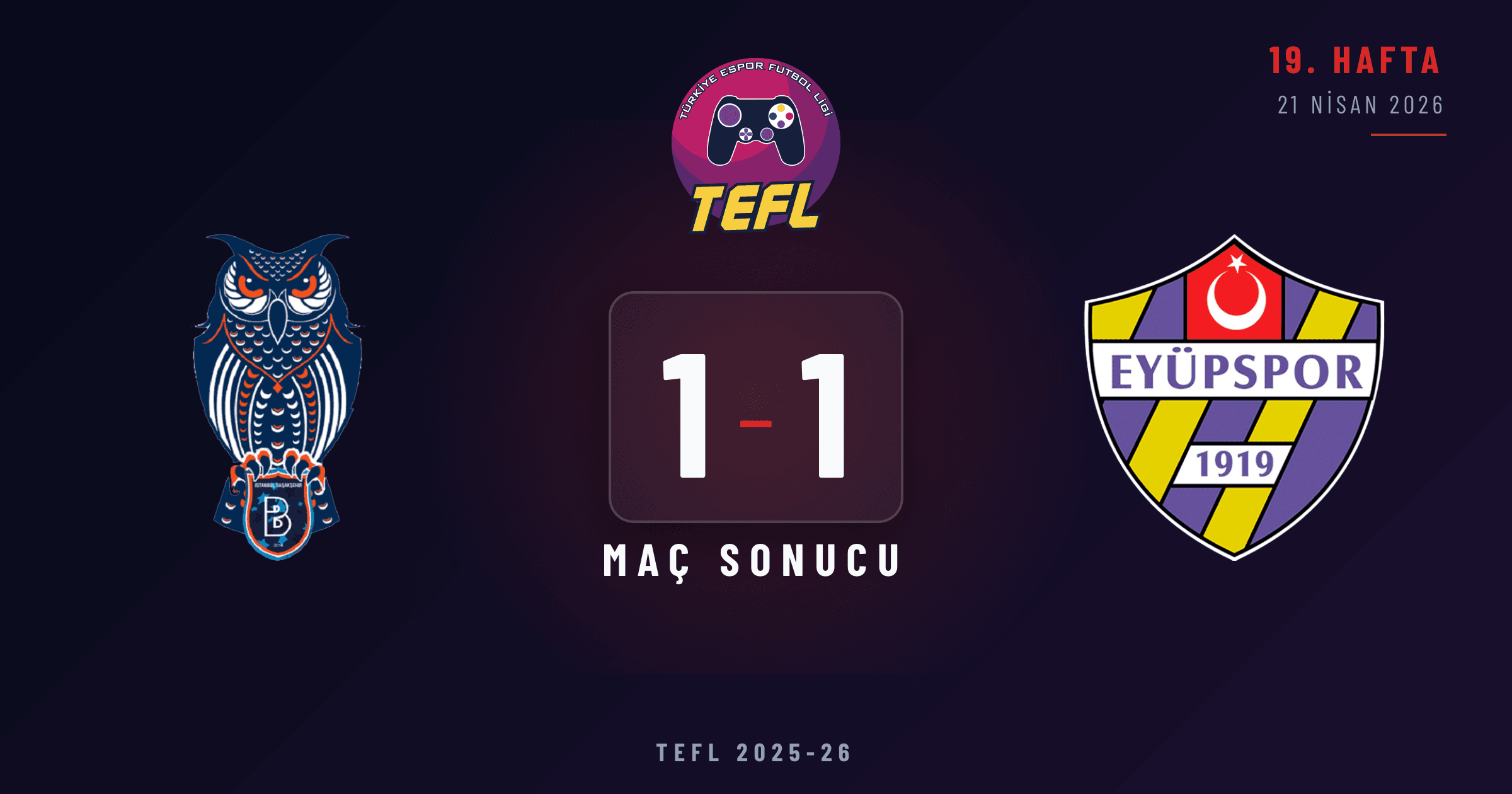 Rams Başaksehir FK 1-1 Eyüpspor