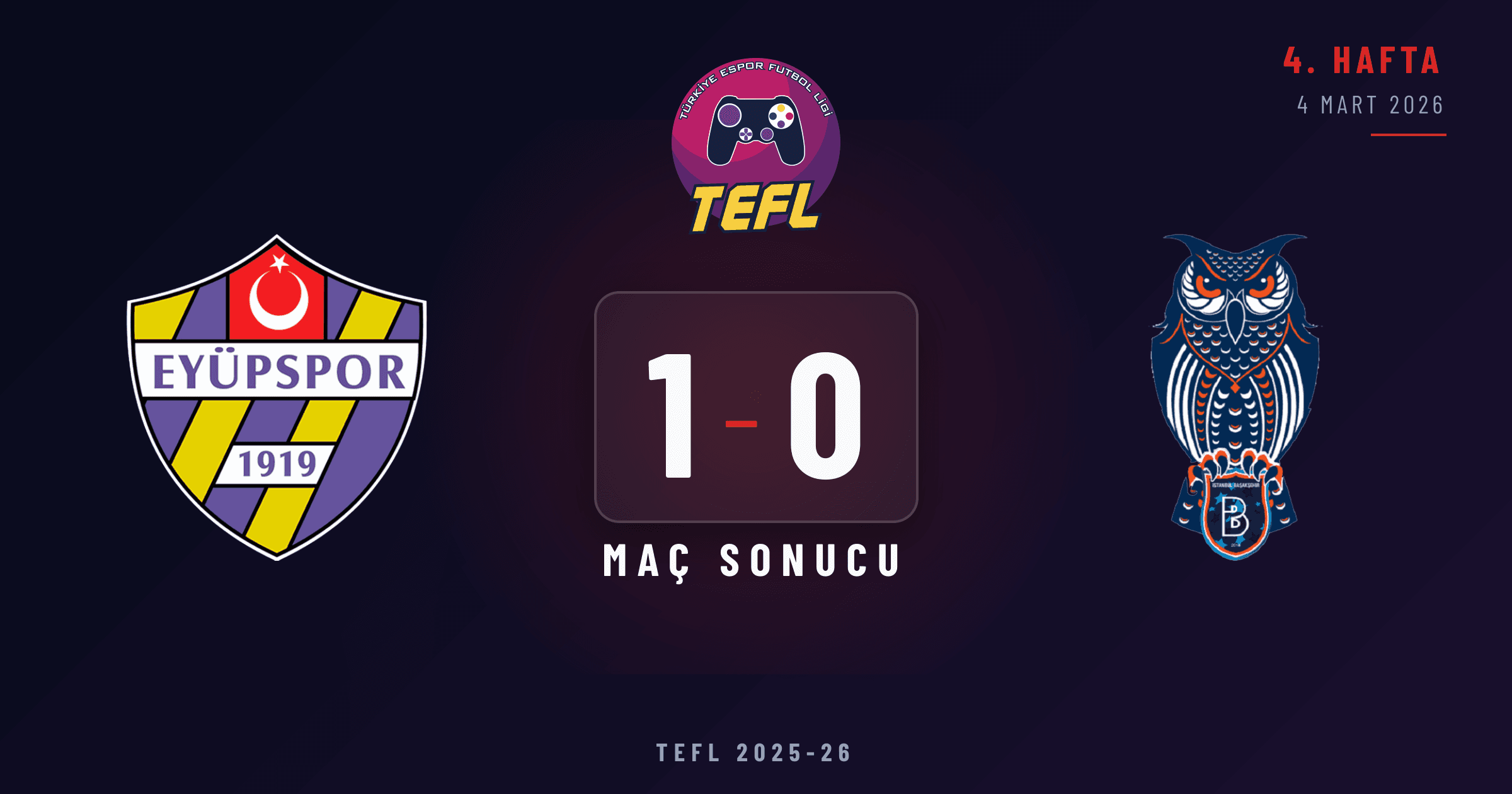 Eyüpspor 1-0 Rams Başaksehir FK